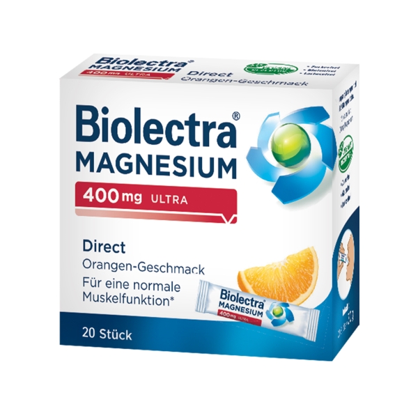 Biolectra Magnesium 400 mg Ultra, 20 plicuri, Hermes Arzneimittel