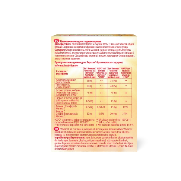 TherasaI Oral ORANGE x 18 pastile de supt
